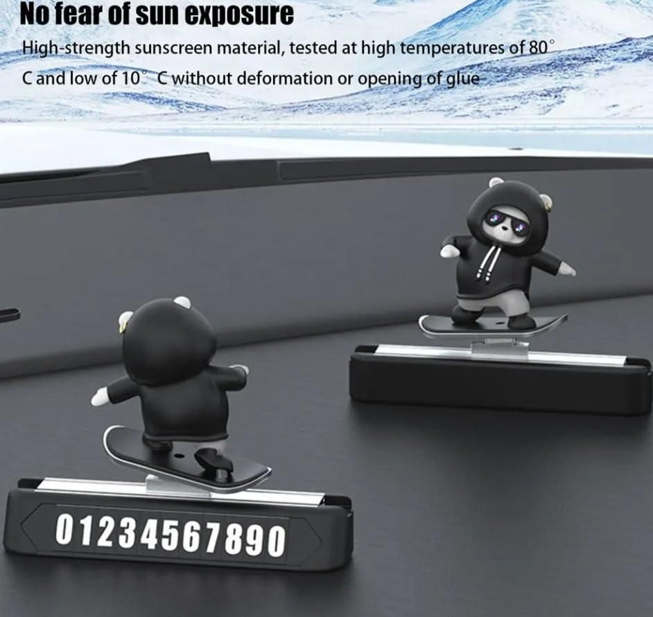 Car Dashboard Panda Skater