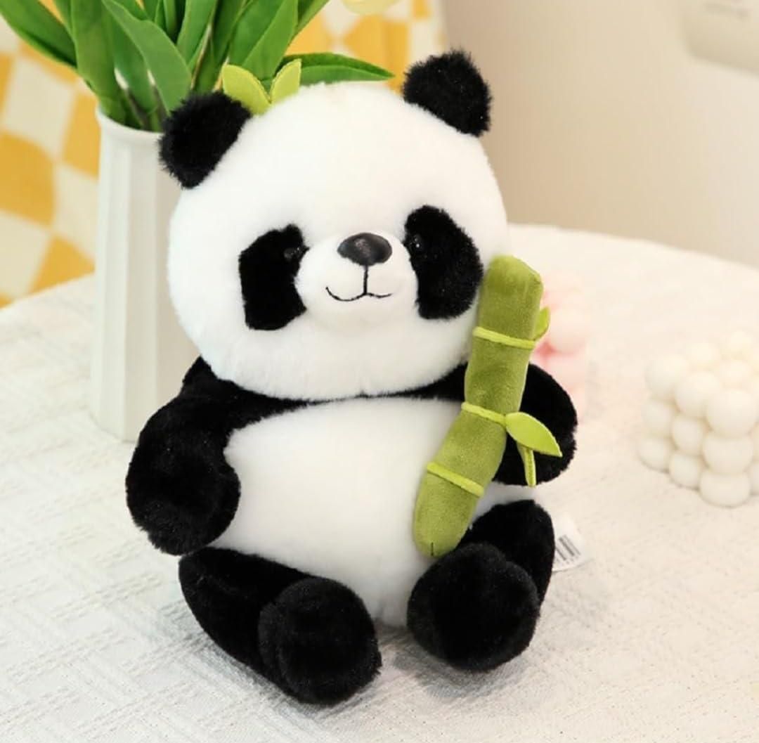 Cute Panda Plush with Bamboo Pouch