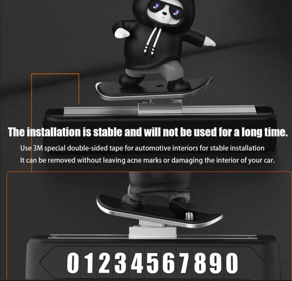 Car Dashboard Panda Skater