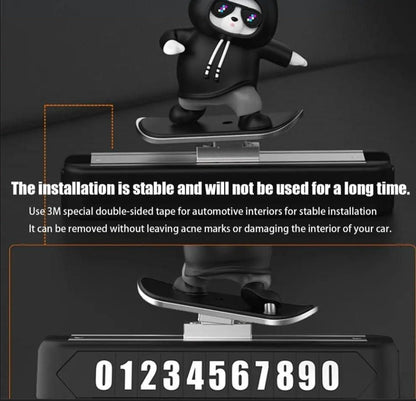Car Dashboard Panda Skater