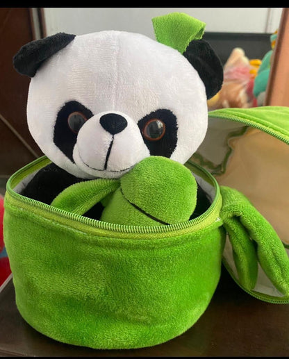 Cute Panda Plush with Bamboo Pouch
