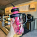 Large Water Bottle with Handle & Straw