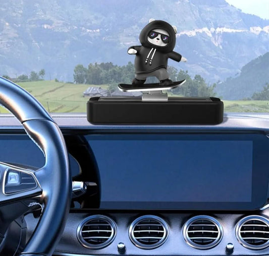 Car Dashboard Panda Skater